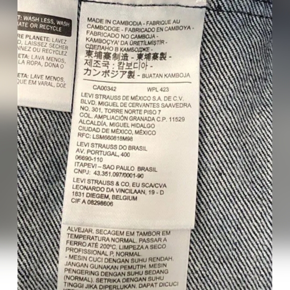 Levi's Dark Blue Denim Jacket, Women Size Large new without tags - Picture 8 of 14